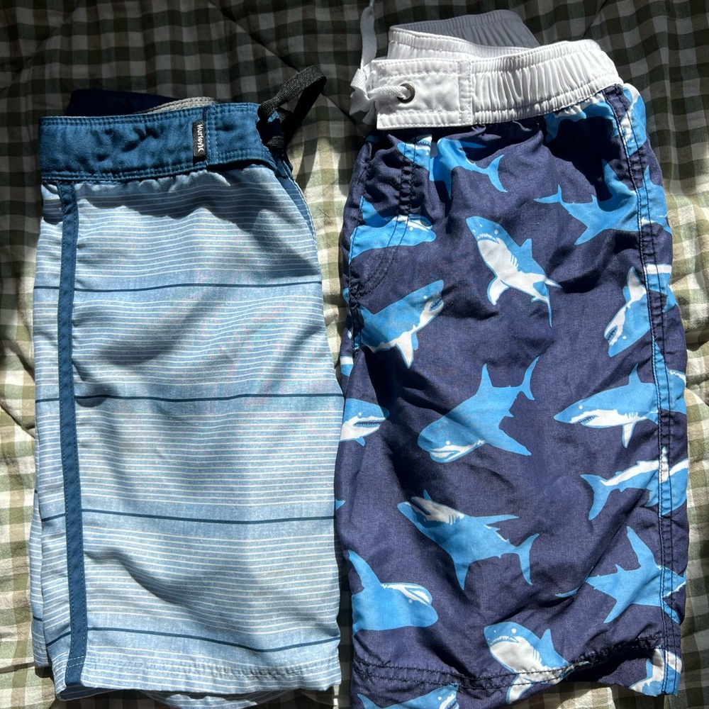 Hanna Anderson Boys Swim Trunk bundle . Size 7. EUC.